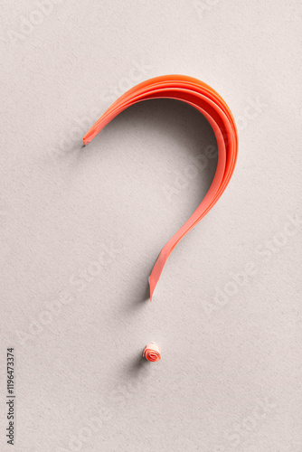 Question mark made of paper...