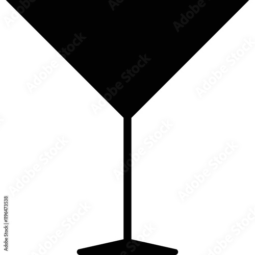 Simple vector icon cocktail glass