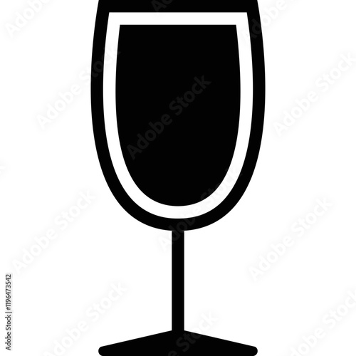 Simple vector icon wine glass