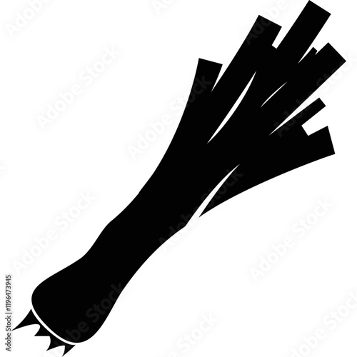 Simple vector icon leek
