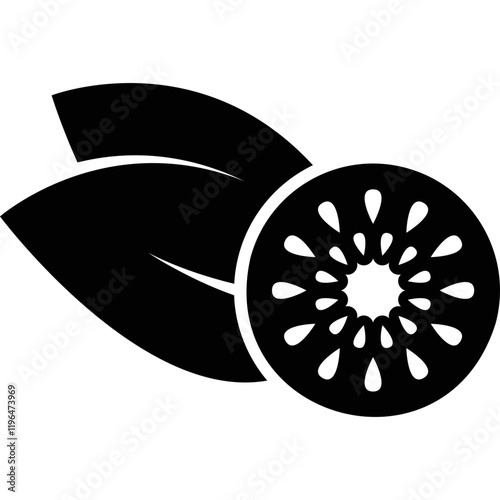 Simple vector icon feijoa
