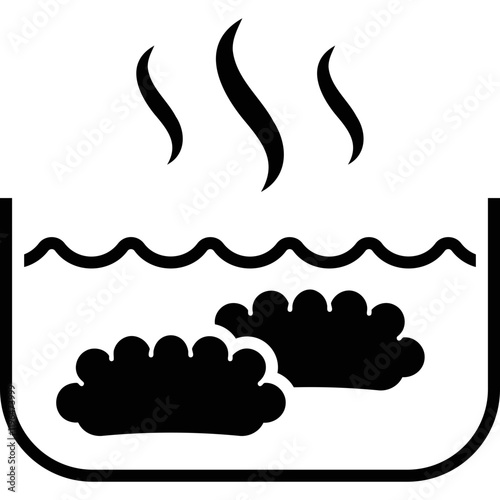 Simple vector icon boiled dumplings