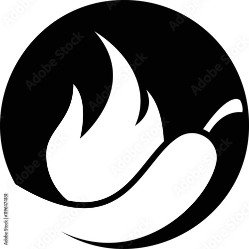 Simple vector icon hot pepper