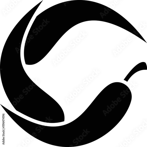 Simple vector icon hot pepper