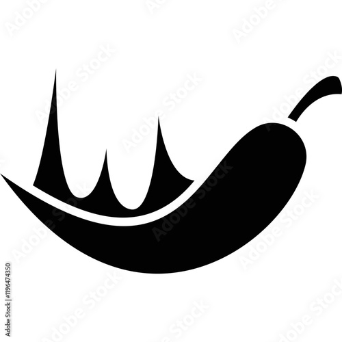 Simple vector icon hot pepper