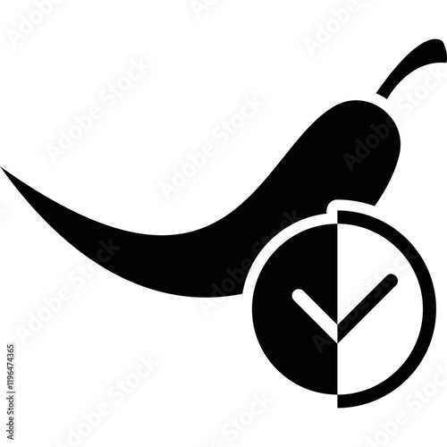 Simple vector icon hot pepper