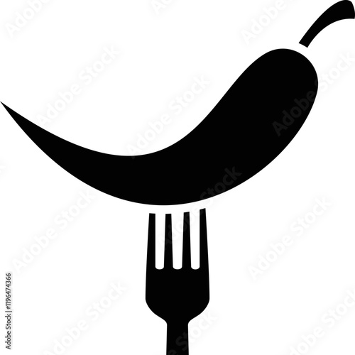 Simple vector icon hot pepper