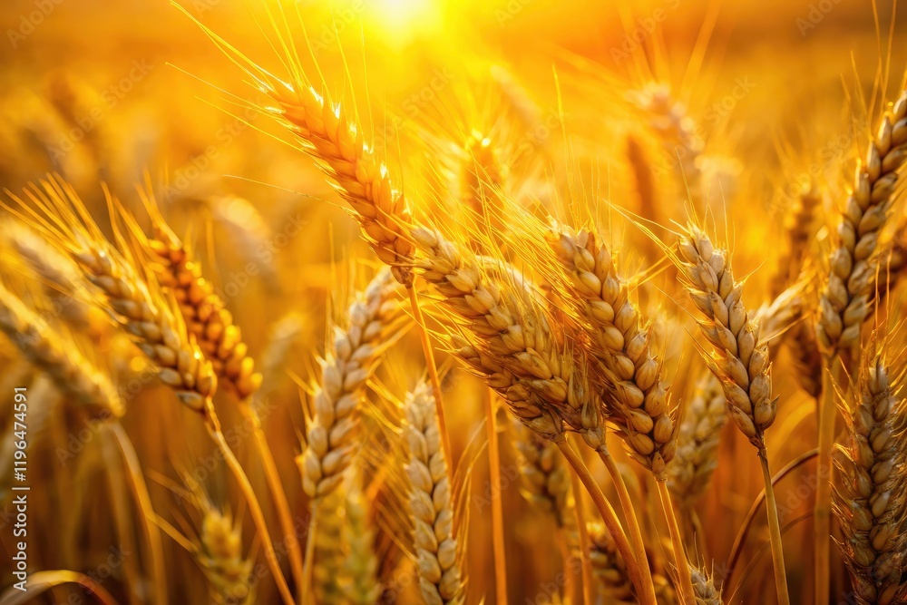 Macro Wheat Background Photography: Golden Grains, Close-up Texture, Rural Scene, Nature Details Macro Wheat Background Photography: Golden Grains, Close-up Texture, Rural Scene, Nature Details