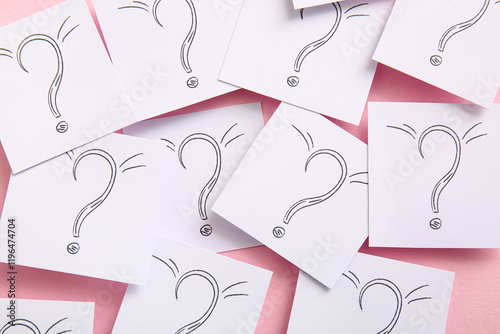 Many sticky notes with ques...