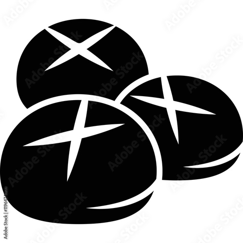 Simple vector icon bun
