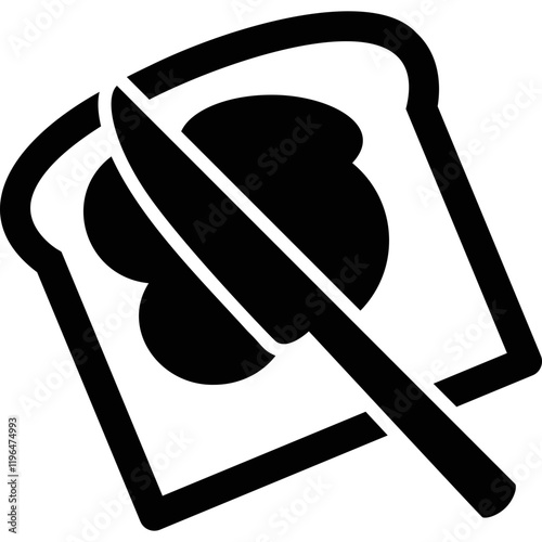 Simple vector icon spread toast
