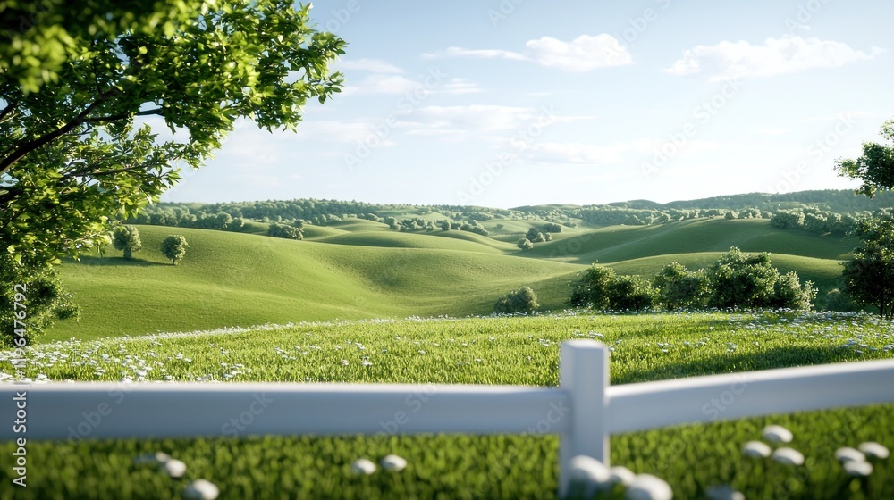 Fototapeta premium Serene Rolling Hills Landscape