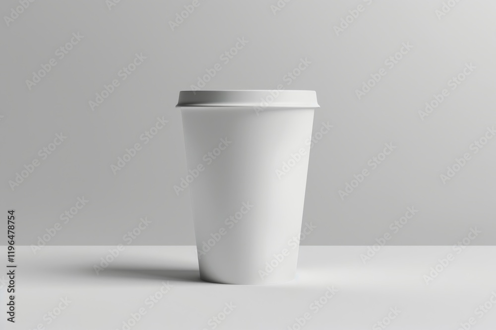 Blank white disposable coffee cup with lid on white background. Blank white disposable coffee cup with lid on white background.