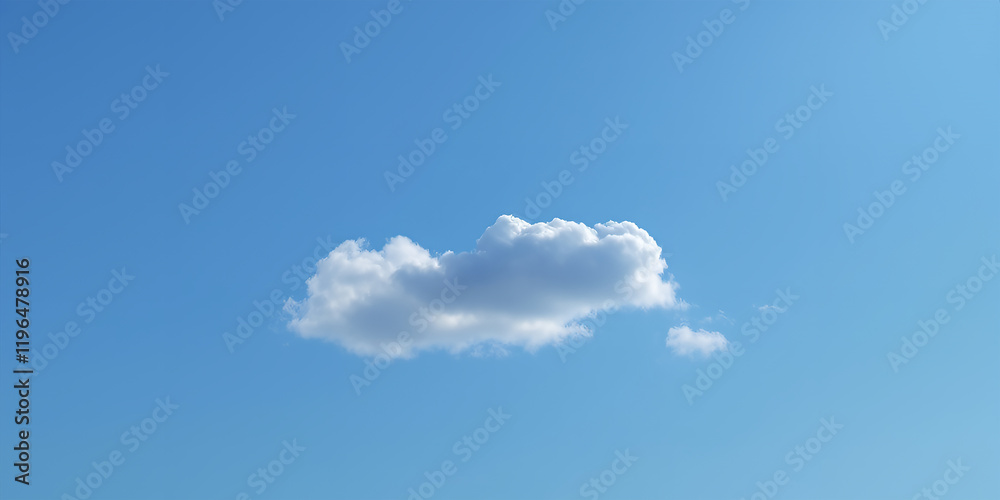 Single Cloud in a Vast Blue Sky Peaceful Nature Image Single Cloud in a Vast Blue Sky Peaceful Nature Image