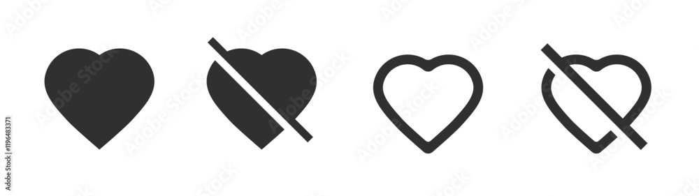 Heart like dislike icon vector ui ux interface element, favorite unfavorite rating button symbol line stroke outline art solid flat pictogram illustration set, web negative positive reaction image
Heart like dislike icon vector ui ux interface element, favorite unfavorite rating button symbol line stroke outline art solid flat pictogram illustration set, web negative positive reaction image