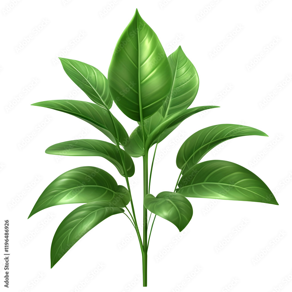 Fototapeta premium green leaf isolated on white background