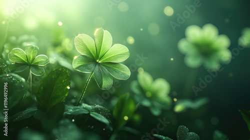 four-leaf clover, minimalist and clean design, sharp edges and smooth curves, very realistic, high quality, impressive, contrast, saturation, incredible, tint, good image background, filter, Brightnes photo