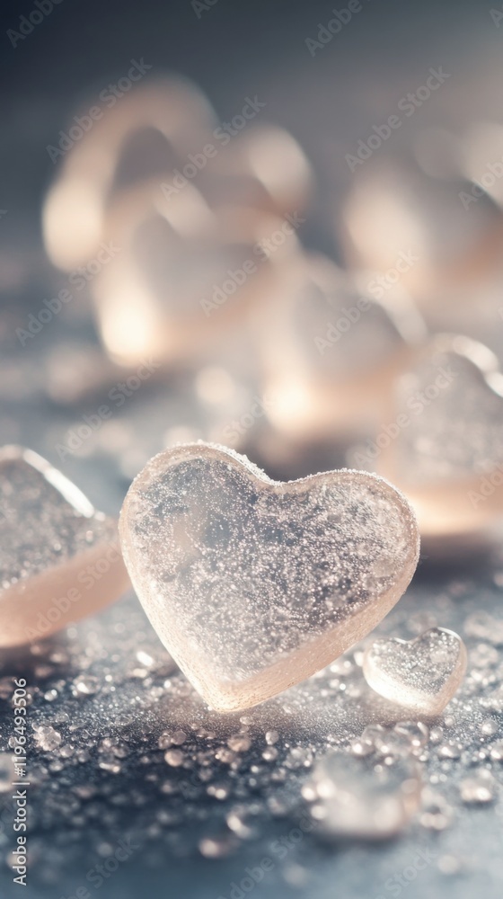 Fototapeta premium Romantic Valentine's Day template with cute teddy bears and floating hearts. Perfect for Instagram Stories and social media posts. Beautiful design for love-themed content.