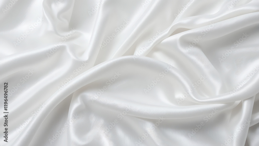 Obraz premium Abstract white silk shiny fabric background