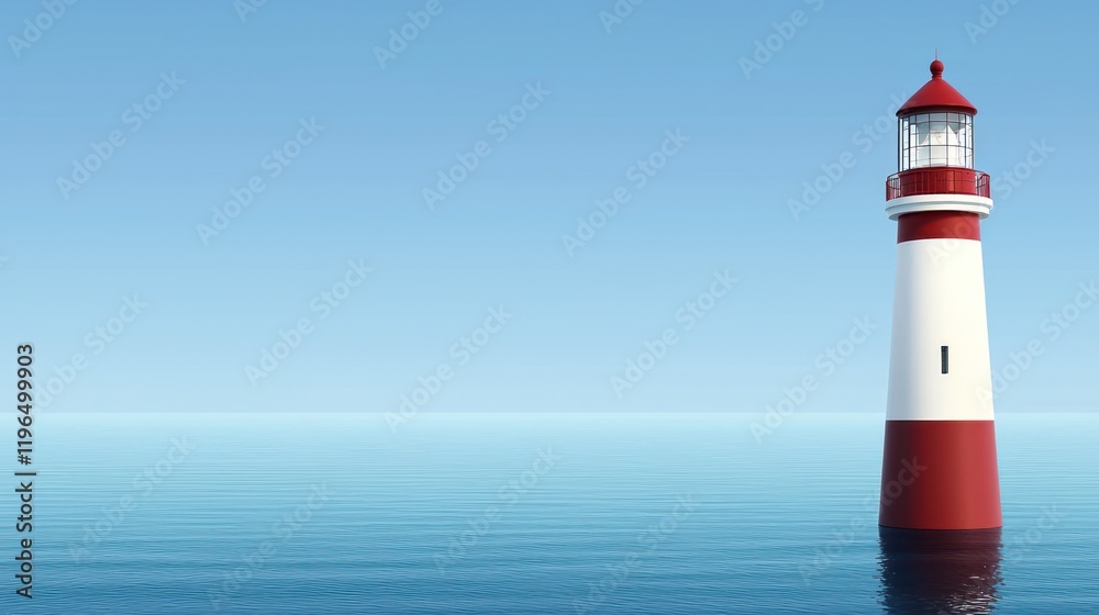 Lighthouse on Calm Ocean Lighthouse on Calm Ocean