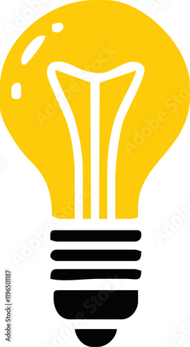 The light bulb is full of ideas And creative thinking, analytical thinking for processing. Light bulb icon vector. ideas symbol illustration.