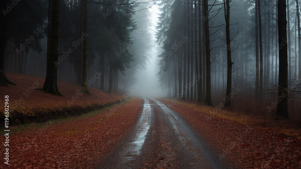 Obraz premium Forests, suburbs, dreams, fog