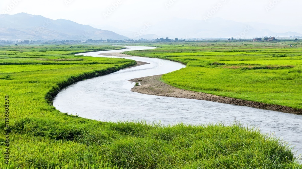 Obraz premium Serene River Landscape