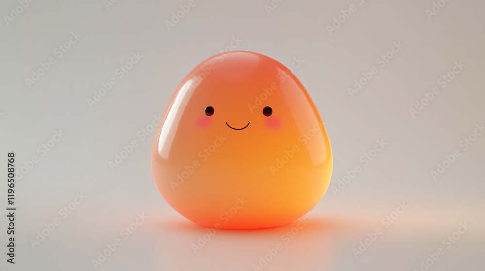 a single cute jellybean 3d character a single cute jellybean 3d character