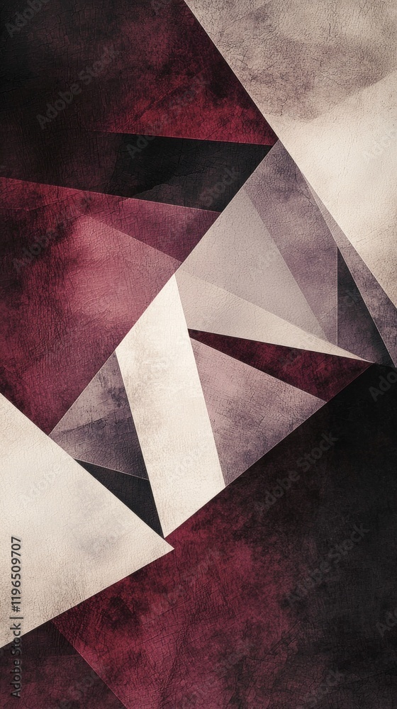 Complex shapes in deep burgundy and muted tones blend seamlessly, forming a captivating tapestry of geometric blocks that evoke a sense of depth and artistic expression Complex shapes in deep burgundy and muted tones blend seamlessly, forming a captivating tapestry of geometric blocks that evoke a sense of depth and artistic expression