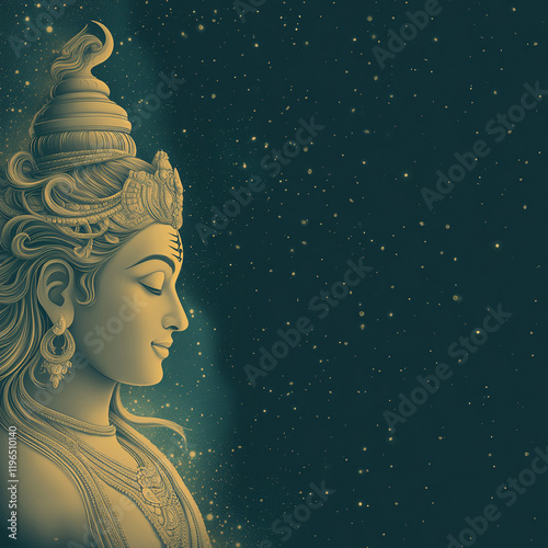 Maha Shivratri festival celebration hindu lord god shiva background	 photo