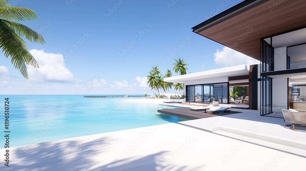 Fototapeta premium Luxury Beachfront Villa