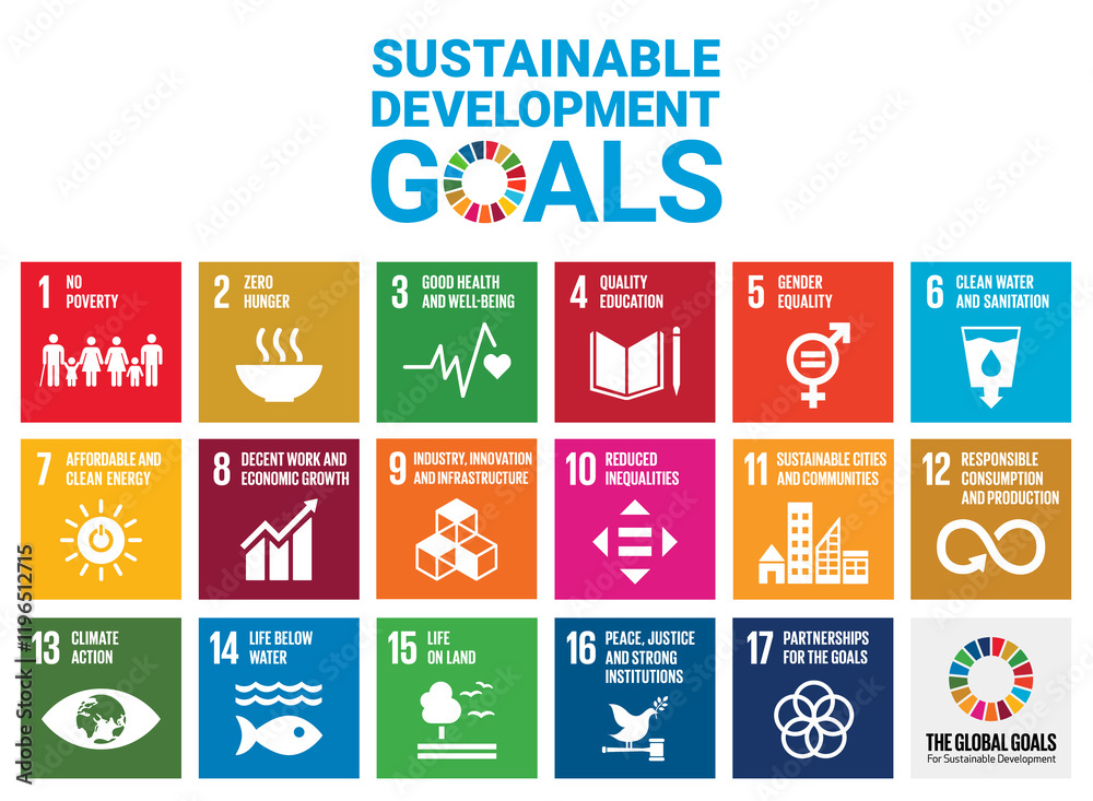 custom made wallpaper toronto digitalUN Sustainable Development Goals SDG Icons - 17 Global Goals for a Better World