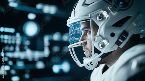 American Football Player in...