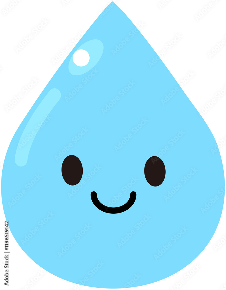 Smile Water drop Cartoon Icon Smile Water drop Cartoon Icon