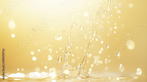 Golden Liquid Splash:  A me...