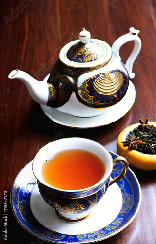cup of tea and teapot