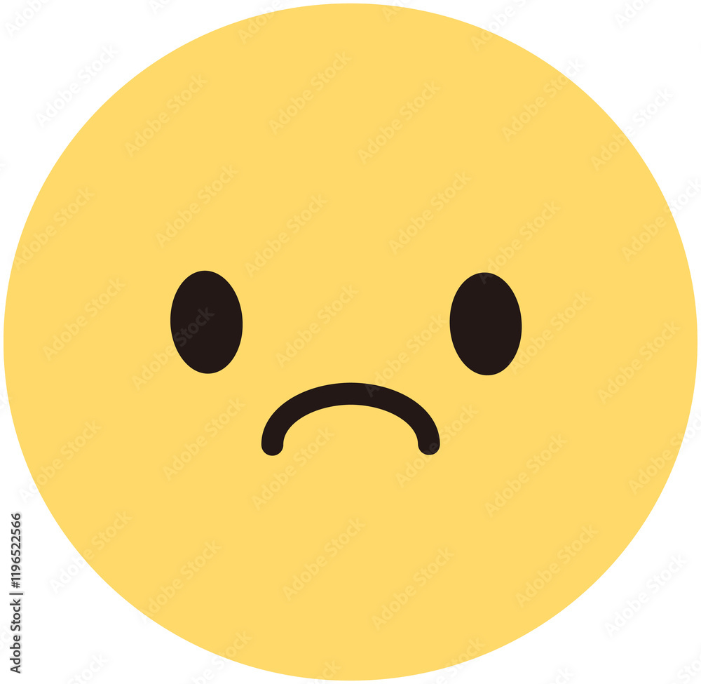 Fototapeta premium Unhappy Emoji Icon