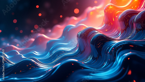 abstract background with colourful waves