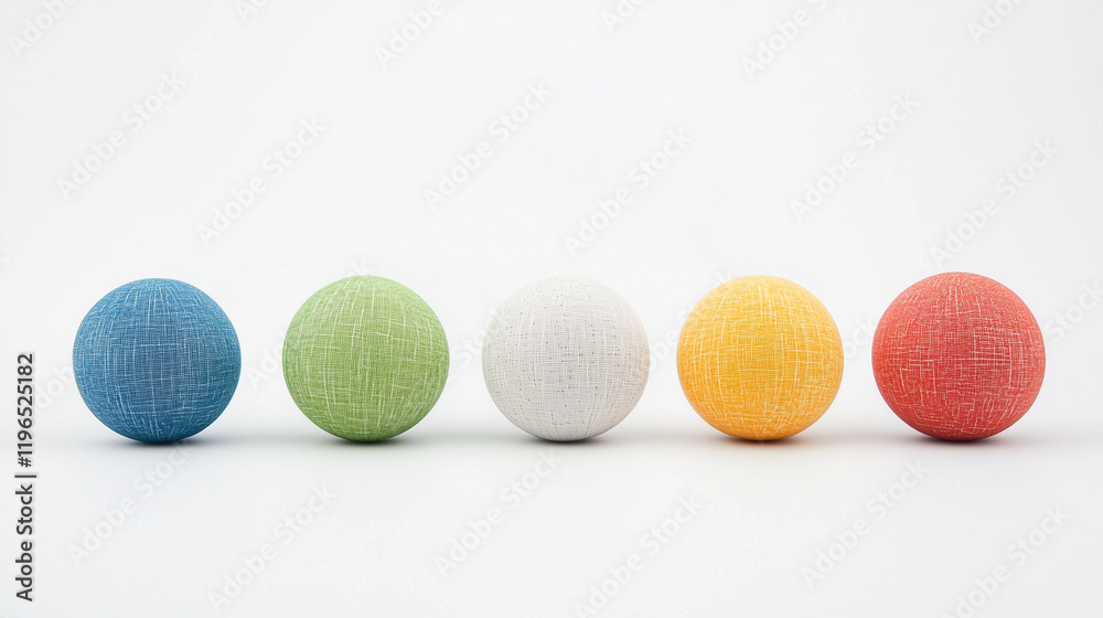 Colorful Cotton Balls in a Row: Five vibrant cotton ball lights, each a different pastel color—teal, green, white, yellow, and coral—arranged in a neat row against a clean backdrop. Colorful Cotton Balls in a Row: Five vibrant cotton ball lights, each a different pastel color—teal, green, white, yellow, and coral—arranged in a neat row against a clean backdrop.