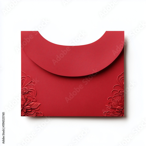 Red Envelope with Embossed ...
