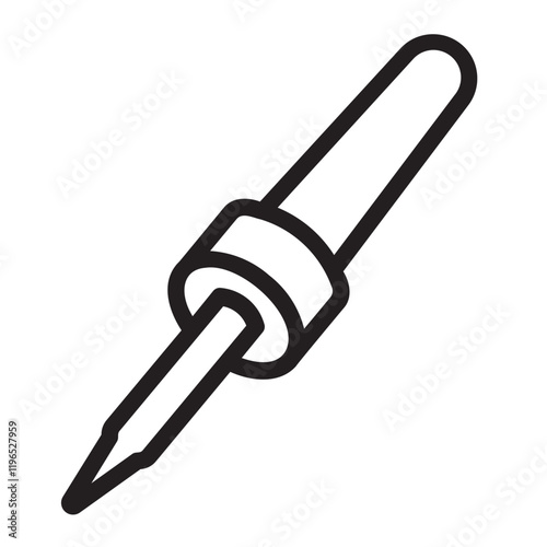 soldering iron line icon