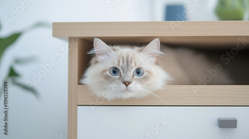 Creamy Cat Peek-a-Boo: An a...