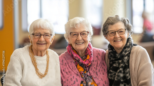 Smiling Senior Women: Three...