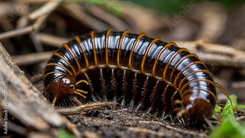 macro of a caterpillar