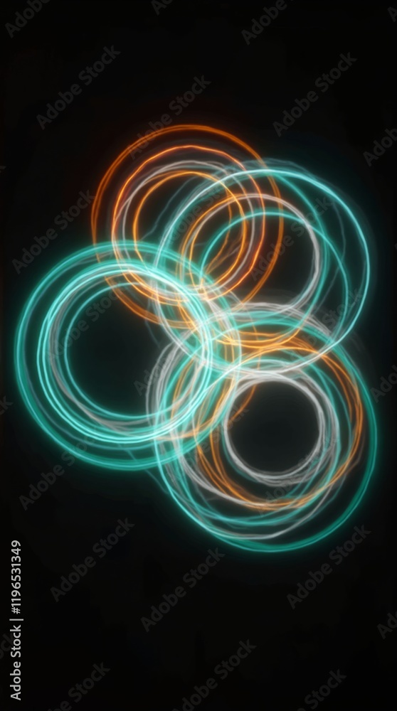 Fototapeta premium Dynamic Neon Circle Motion