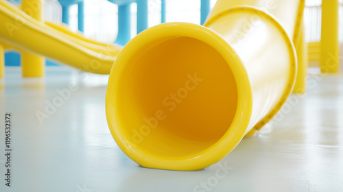 Yellow Slide Fun: Close-up ...