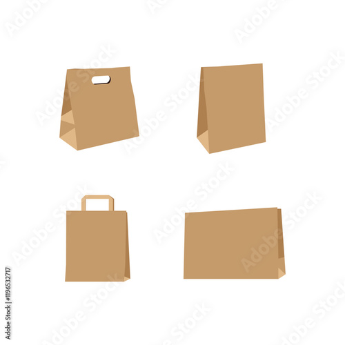 papper bag vector illustration