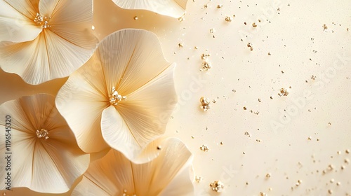 neutral color aesthetic photo with veins of leaf, Nature abstract of flower petals, Natural background or wallpaper.