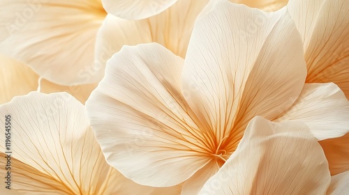 neutral color aesthetic photo with veins of leaf, Nature abstract of flower petals, Natural background or wallpaper.