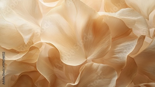 Natural background or wallpaper. Abstract of flower petals, beige transparent with natural texture.